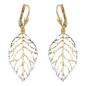Preview: Brisur 45x16mm Blatt durchbrochen 9Kt GOLD