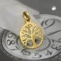 Preview: Anhänger 12mm Baum des Lebens 9Kt GOLD