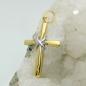 Preview: Anhänger 20x14mm Kreuz bicolor glänzend 9Kt GOLD