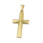 Preview: Anhänger 21x13mm Kreuz glänzend Mitte winklig ausgeformt 9Kt GOLD