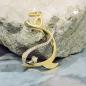 Preview: Anhänger 25x20mm stilisierter Delfin mit Zirkonias 9Kt GOLD