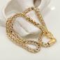 Preview: Armband 2,4mm Zopfkette bicolor 14Kt GOLD 19cm