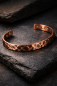 Preview: Magnetisches Kupferarmband – Gehämmert – Antikes Kupfer