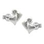 Preview: Ohrstecker Ohrring 8x8mm 2 Herzen mattiert Zirkonia Silber 925