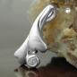 Preview: Anhänger 16x7mm Herzen mit Zirkonia mattiert Silber 925