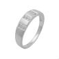Preview: Ring 5mm mit 9x Zirkonias weiß seidenmatt Silber 925 Ringgröße 54