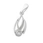 Preview: Anhänger 17x8mm Zirkonia weiß glänzend Silber 925