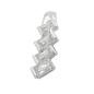 Preview: Anhänger 21x7mm 4x Zirkonia schräg glänzend Silber 925