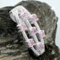 Preview: Anhänger 21x9mm 7x Zirkonia pink Silber 925
