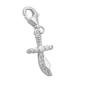 Preview: Anhänger 19x10mm Charm Krummsäbel mit Zirkonias glänzend Silber 925