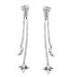 Preview: Ohrstecker Ohrring 41mm lang Kette mit Mond/Stern Silber 925