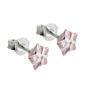 Preview: Ohrstecker Ohrring 6mm Stern Zirkonia rosa Silber 925