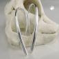 Preview: Durchzieher Ohrring Ohrhaken 33x2,5mm Tropfen glänzend Silber 925