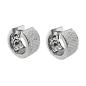 Preview: Creole 17x10mm Klappscharnier viele Zirkonias glänzend rhodiniert Silber 925