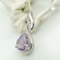 Preview: Anhänger 27x10mm Amethyst mit Zirkonias glänzend rhodiniert Silber 925