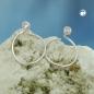 Preview: Ohrstecker Ohrring 15mm Ohrspirale mit Zirkonia Silber 925