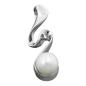 Preview: Anhänger 23x7mm mit Zuchtperle, Silber 925