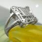Preview: Ring 16mm mit vielen Zirkonias glänzend rhodiniert Silber 925 Ringgröße 58