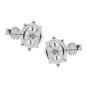 Preview: Ohrstecker Ohrring 9mm Steuerrad Zirkonia Silber 925