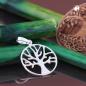 Preview: Anhänger 18mm Baum des Lebens kreisrund glänzend Silber 925