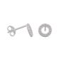 Preview: Ohrstecker Ohrring 7mm Kreis mit Zirkonias Silber 925