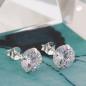 Preview: Ohrstecker Ohrring 8mm Zirkonia rund gefasst Silber 925
