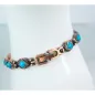 Preview: Magnetisches Armband aus Kupfer und Türkis mit Magneten