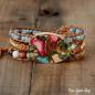 Preview: Handgefertigtes Wickelarmband Farbspritzer Jasper, Boho-Armband