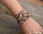 Preview: Handgefertigtes Wickelarmband Farbspritzer Jasper, Boho-Armband