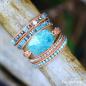 Preview: Natürliches, beruhigendes Wickelarmband mit Amazonit-Perlen, Boho-Schmuck