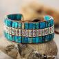 Preview: Tibetisches Wickelarmband mit blauem Jaspis