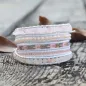 Preview: Wickelarmband mit Rosenquarz & Aventurin – Weiß und Rosa