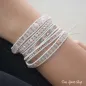 Preview: Wickelarmband mit Rosenquarz & Aventurin – Weiß und Rosa