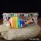Preview: Gemischte Steine und Regenbogen-Chakra Wickelarmband