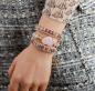 Preview: Wickelarmband mit Rosenquarz-Herz & Amazonit aus Leder – 3-lagig