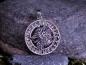 Preview: Wolf Anhänger mit Valknut und Runenring aus 925 Sterlingsilber