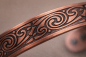 Preview: Kupferarmband Nordische Spiralen – Verstellbar | ca. 12,4 mm Breit | ca. 34,6 g | Symbolarmband