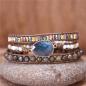 Preview: Wickelarmband mit Labradorit und Natursteinperlen