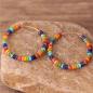 Preview: 7 Chakra Jaspis Creolen – Bunte Natursteinperlen