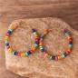 Preview: 7 Chakra Jaspis Creolen – Bunte Natursteinperlen