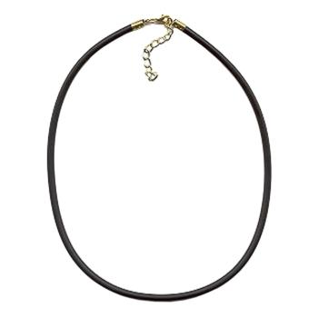Rundschnur 4mm Vollgummikette Naturkautschuk Verschluss goldfarbig 45cm