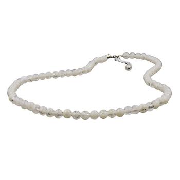 Preview: Kette 6mm Perle Kunststoff kristall-creme 40cm