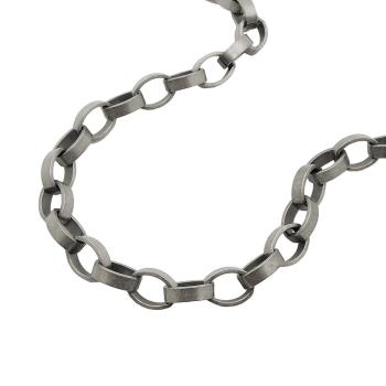 Armband 5mm Ankerkette Metall altsilberfarben 21cm