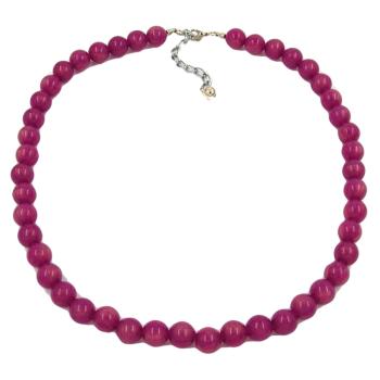Kette 10mm Kunststoffperlen beere-violett-glänzend 45cm