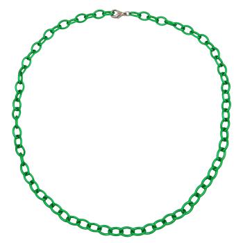Kette 8mm Eloxalkette Anker weit grün-matt Aluminium 90cm