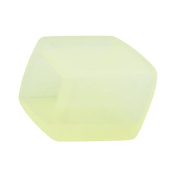 Tuchring 45x36x18mm Sechseck hellgelb-transparent matt Kunststoff