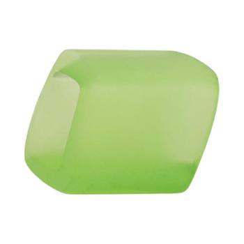 Tuchring 45x36x18mm Sechseck apfelgrün-transparent matt Kunststoff
