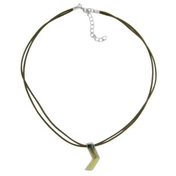 Preview: Kette, Ecke, oliv-mint-silber, Email