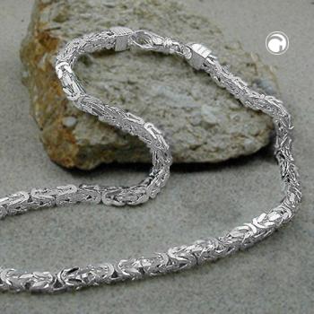 Kette 6x6mm Königskette vierkant glänzend Silber 925 80cm