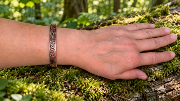 Preview: Magnetisches Kupferarmband – Phönix und Drache – Antikes Kupfer